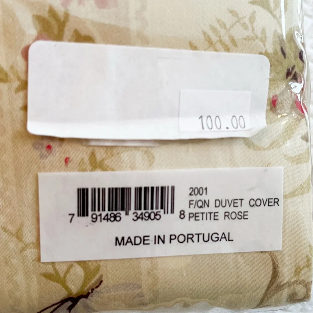 NWT Malabar Grove Floral Petite Rose Full Queen Duvet and Pillow Shams